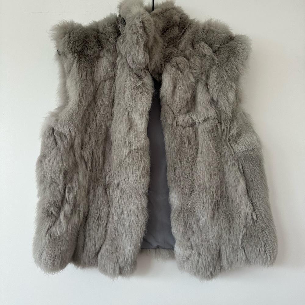 Adrienne Landau Rabbit Fur Vest